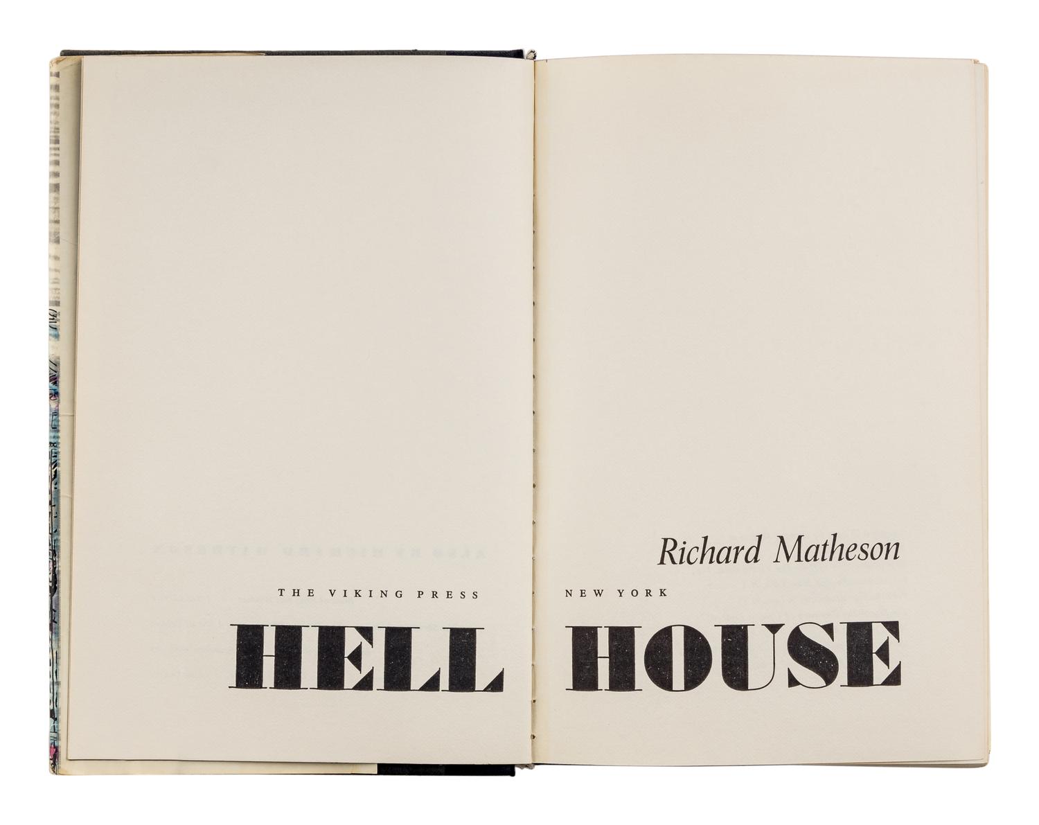 MATHESON, Richard (1926-2013). Hell House. New York: The Viking Press, 1971.
