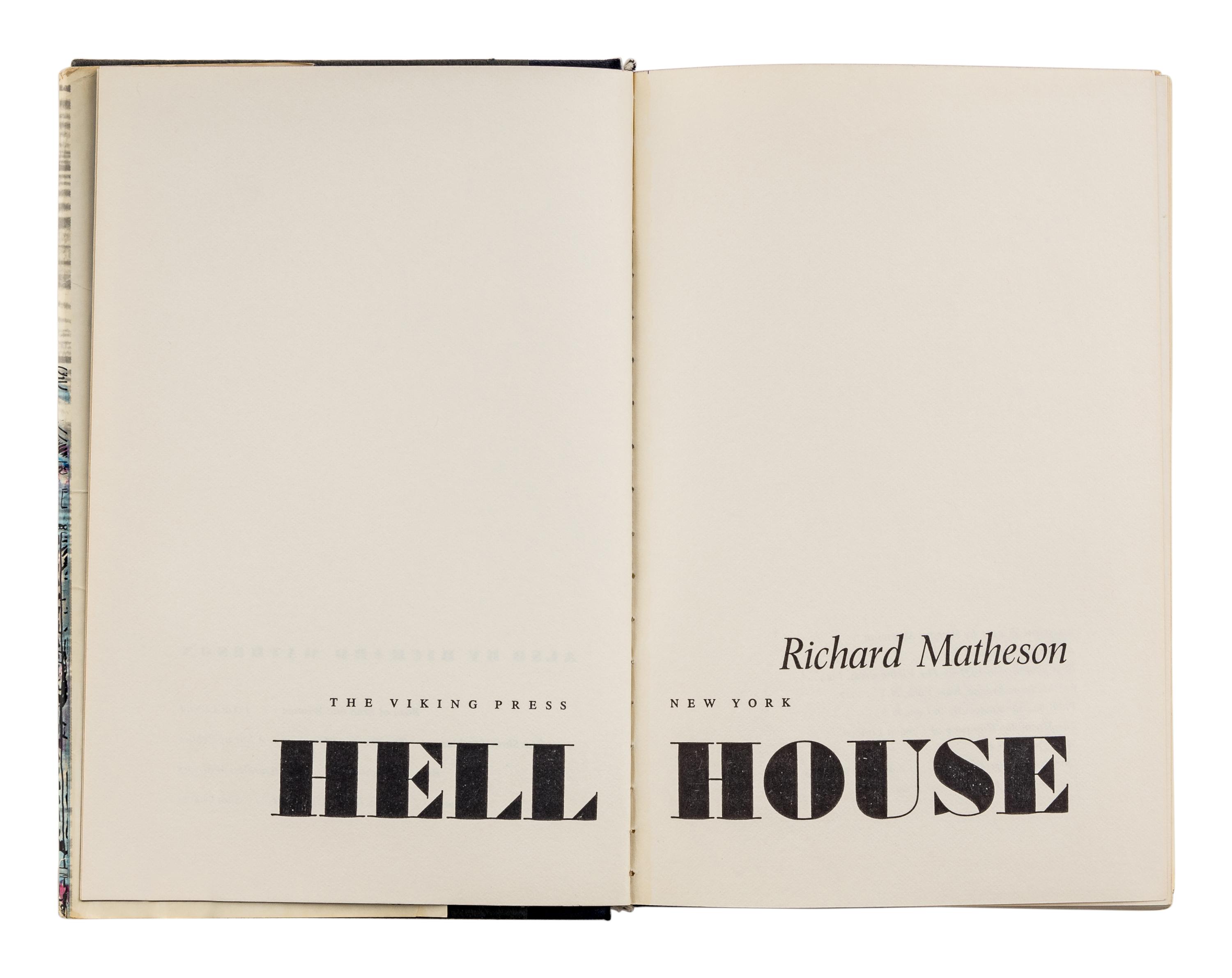 MATHESON, Richard (1926-2013). Hell House. New York: The Viking Press, 1971.
