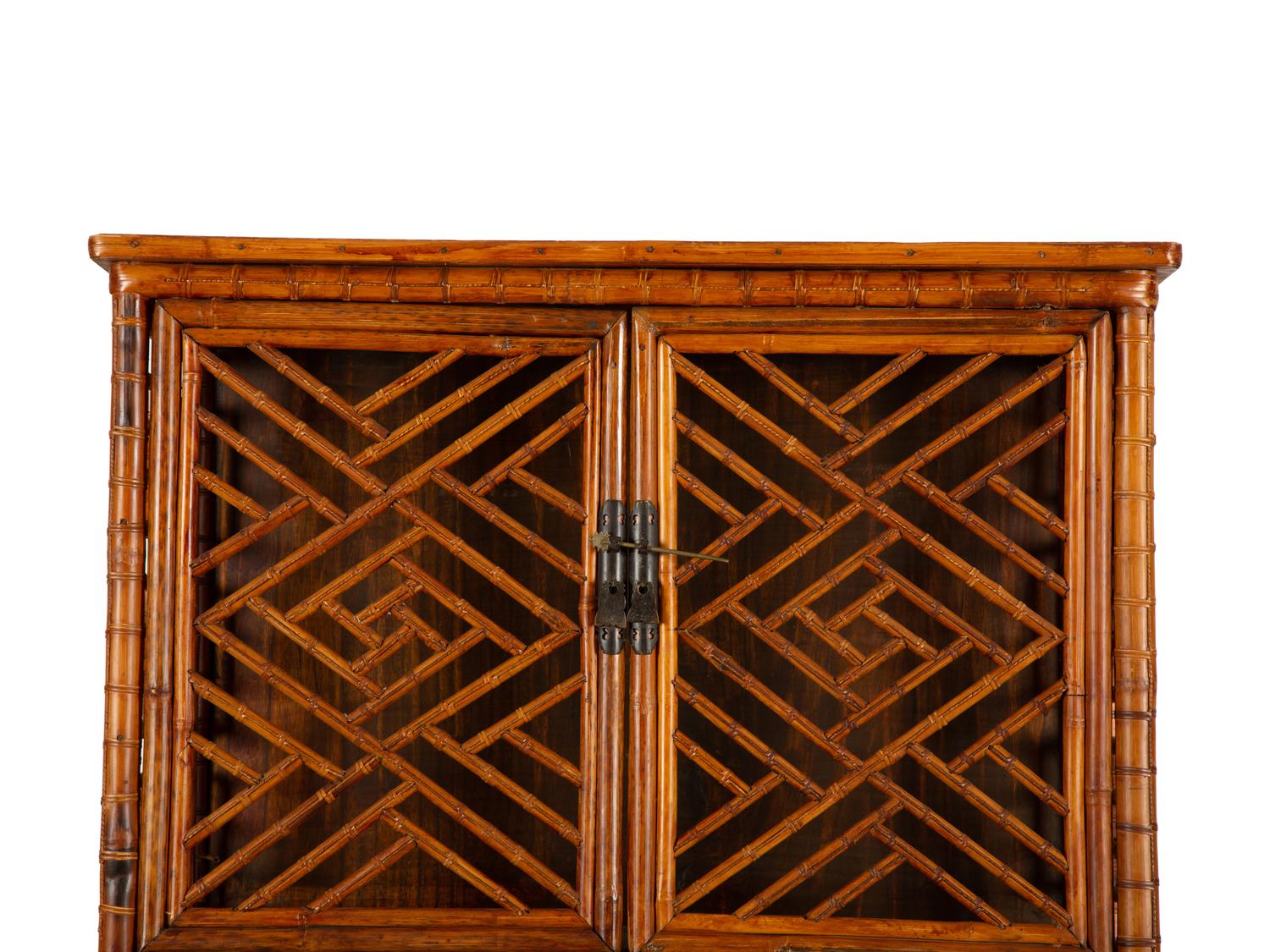 An Asian Design Bamboo Cabinet — 20th Century