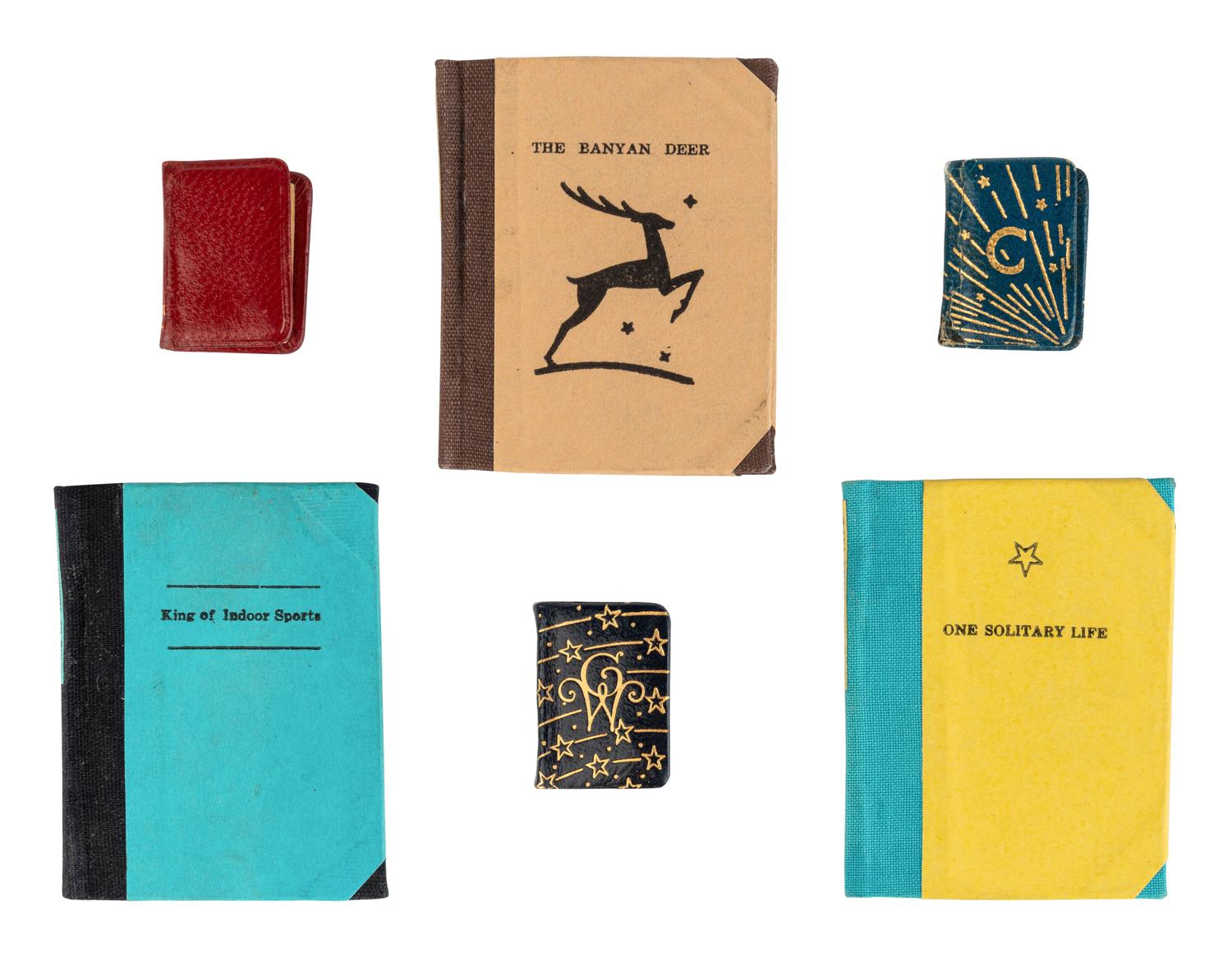 [MINIATURE BOOKS] – [KINGSPORT & LA PETIT OISEAU PRESSES]. A group of 6 works published by the Kingsport Press or the La Petit Oiseau Press, comprising: