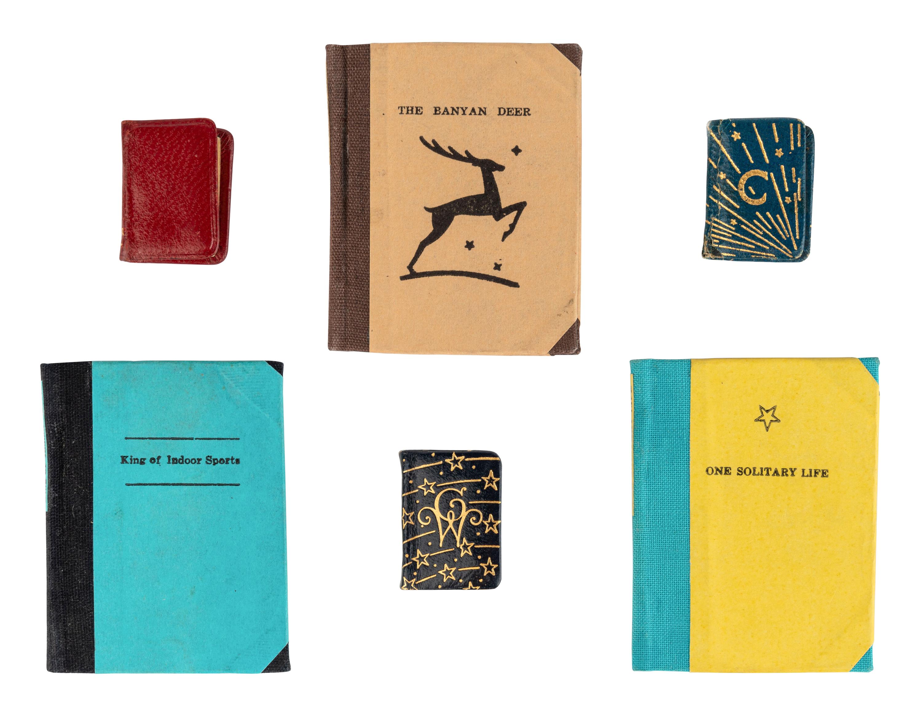[MINIATURE BOOKS] – [KINGSPORT & LA PETIT OISEAU PRESSES]. A group of 6 works published by the Kingsport Press or the La Petit Oiseau Press, comprising: