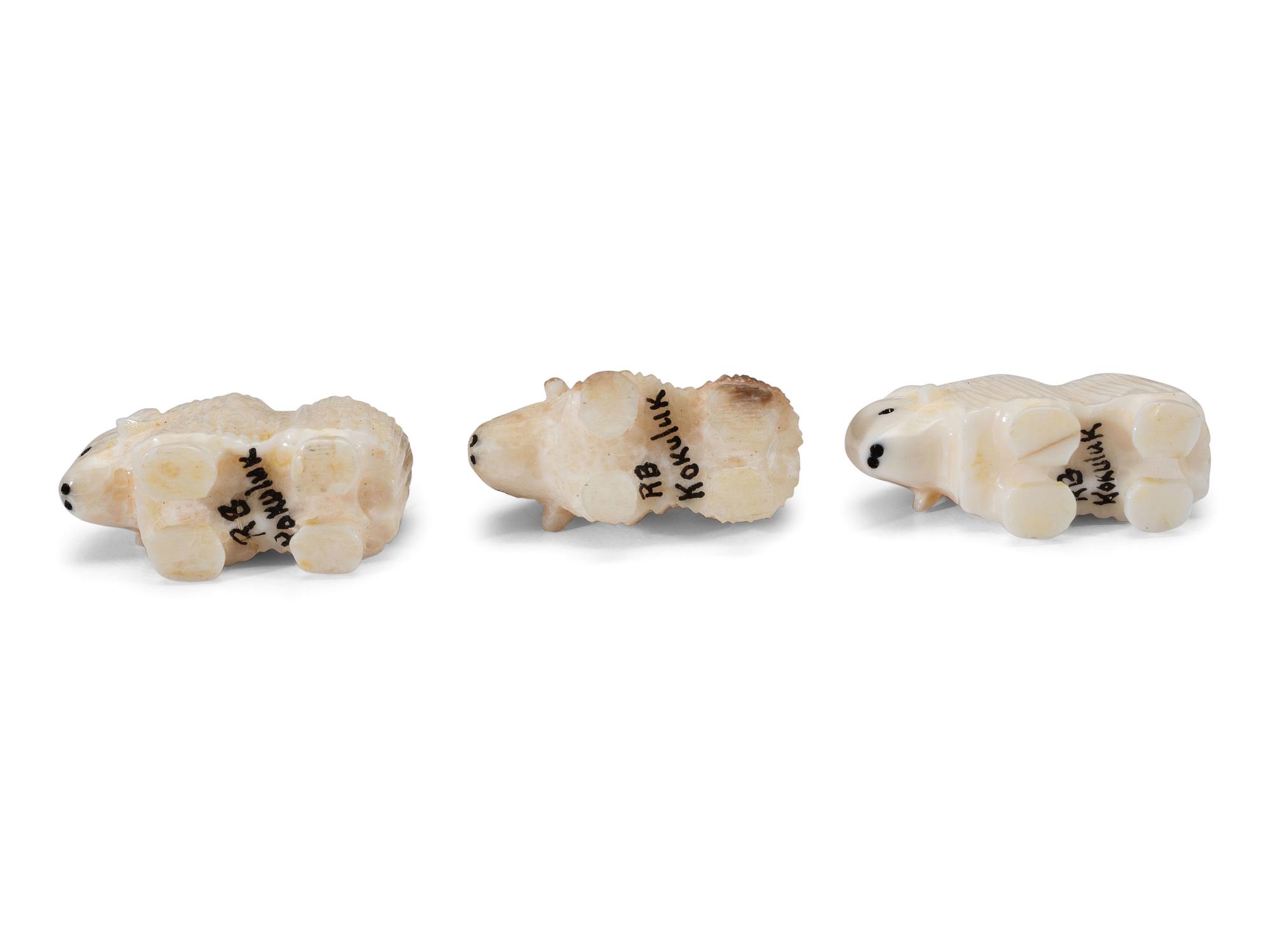 Collection of Alaskan Carved Walrus Ivory