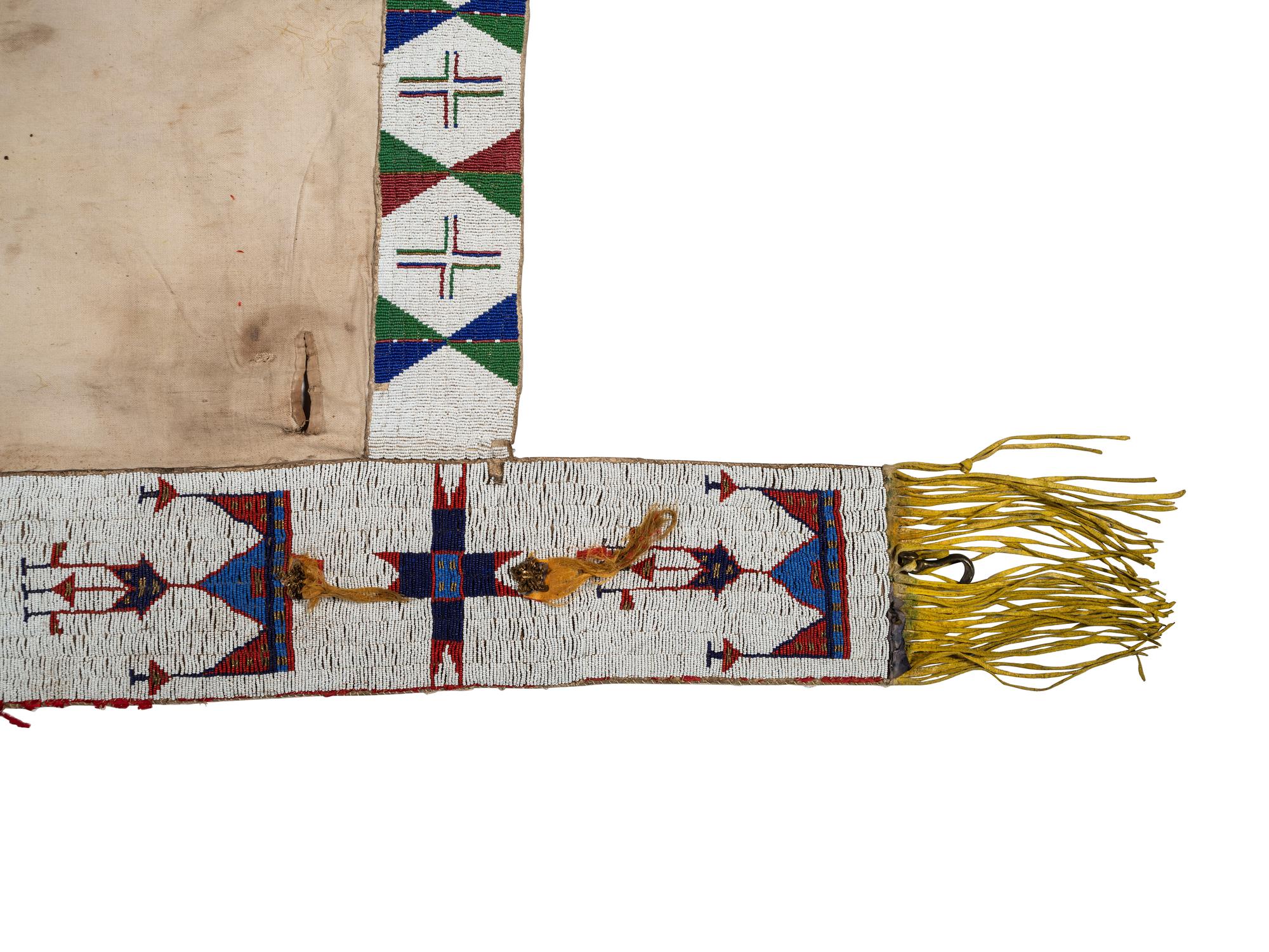 Sioux Beaded Hide Saddle Blanket