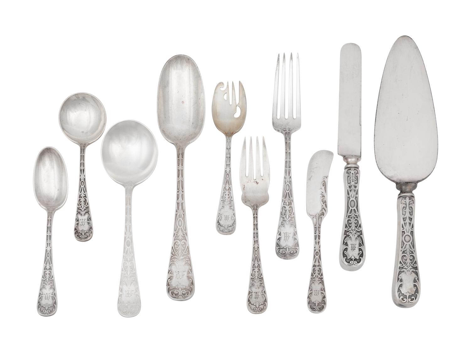 A Mauser Sheraton Silver Flatware Service