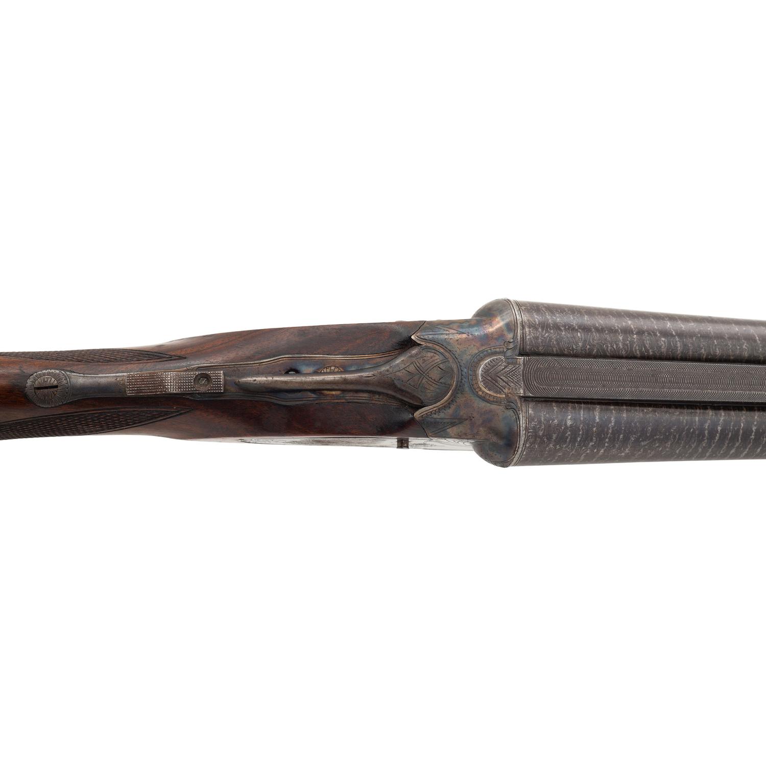 **F-Grade Lefever Arms Company SxS Hammerless Shotgun with Twist Steel Barrels