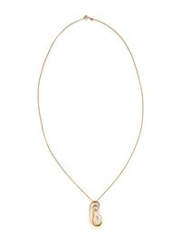 YELLOW GOLD, CULTURED BAROQUE PEARL, AND DIAMOND PENDANT NECKLACE