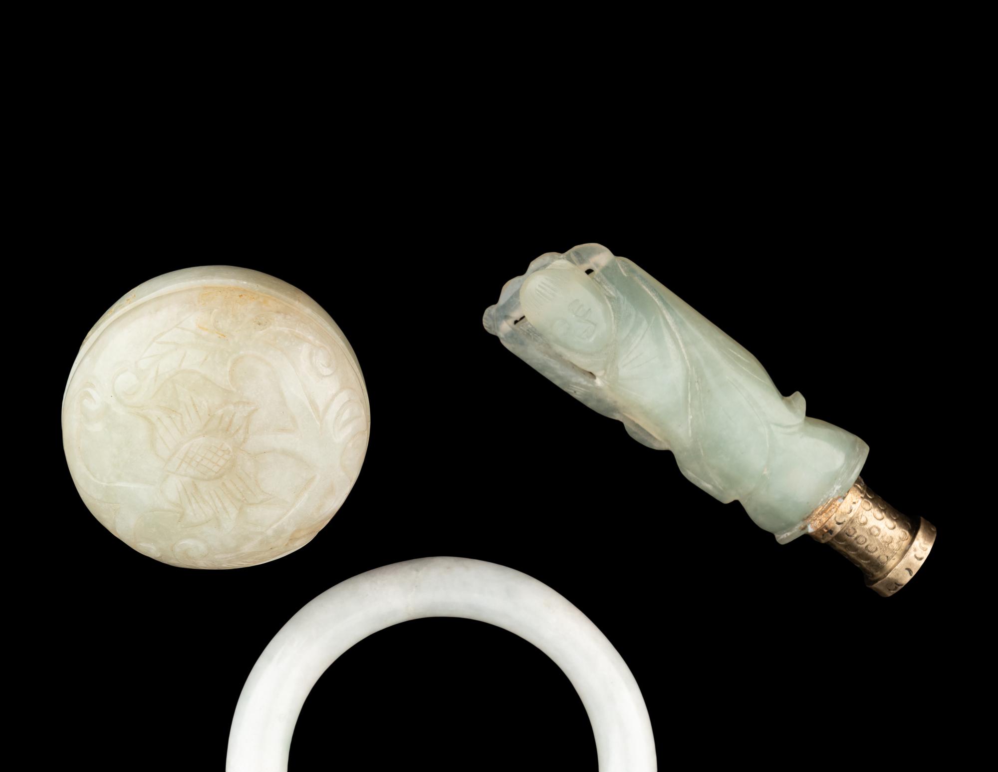 Five Chinese Hardstone Jewelry