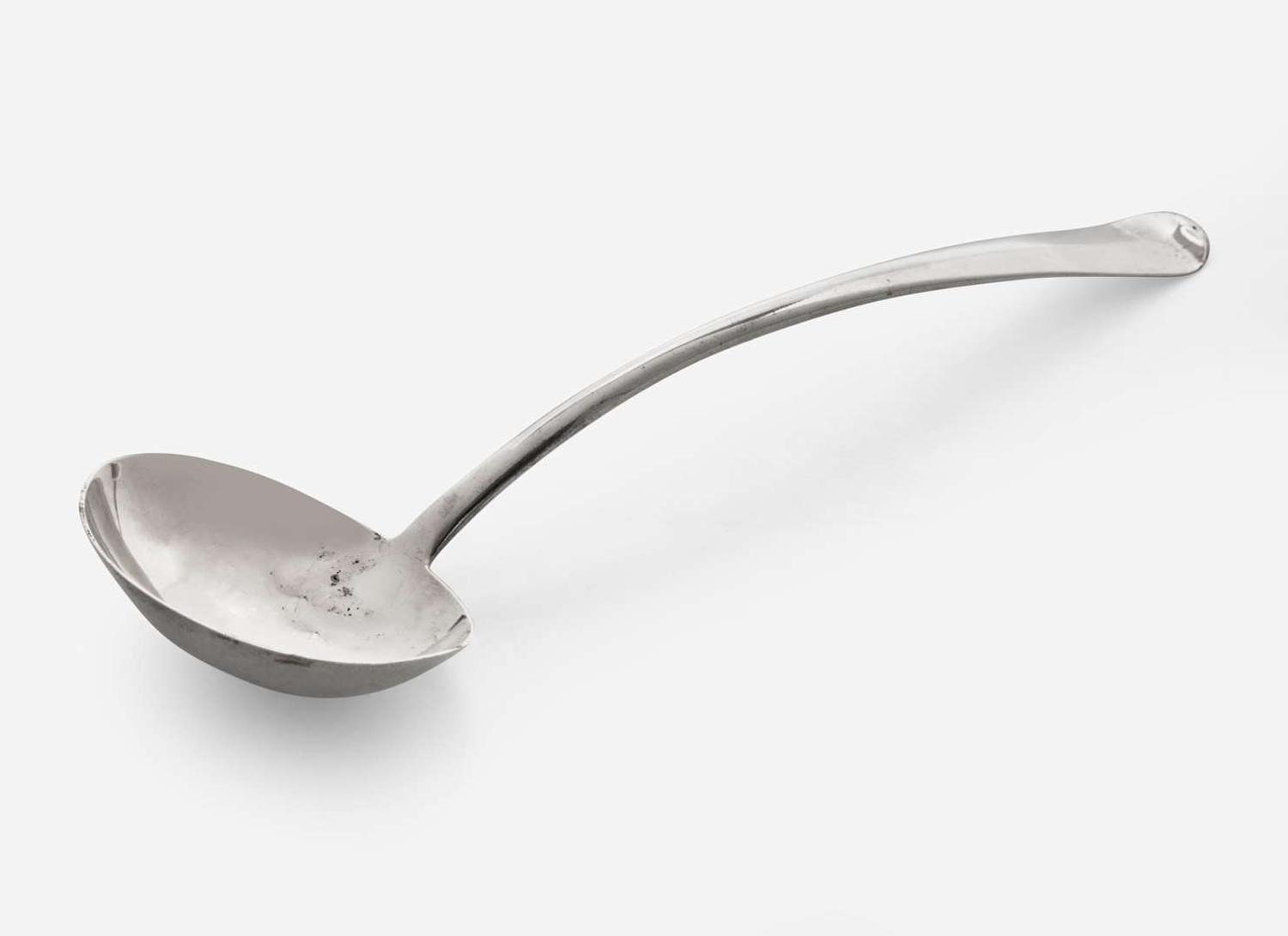 A rare silver punch ladle, Tobias Stoutenburg (1700-1759), New York, NY, circa 1740