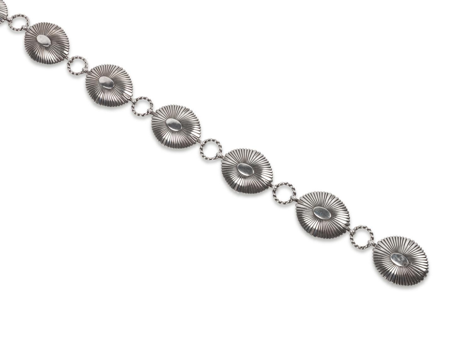 Sterling Silver Link Concha Belt