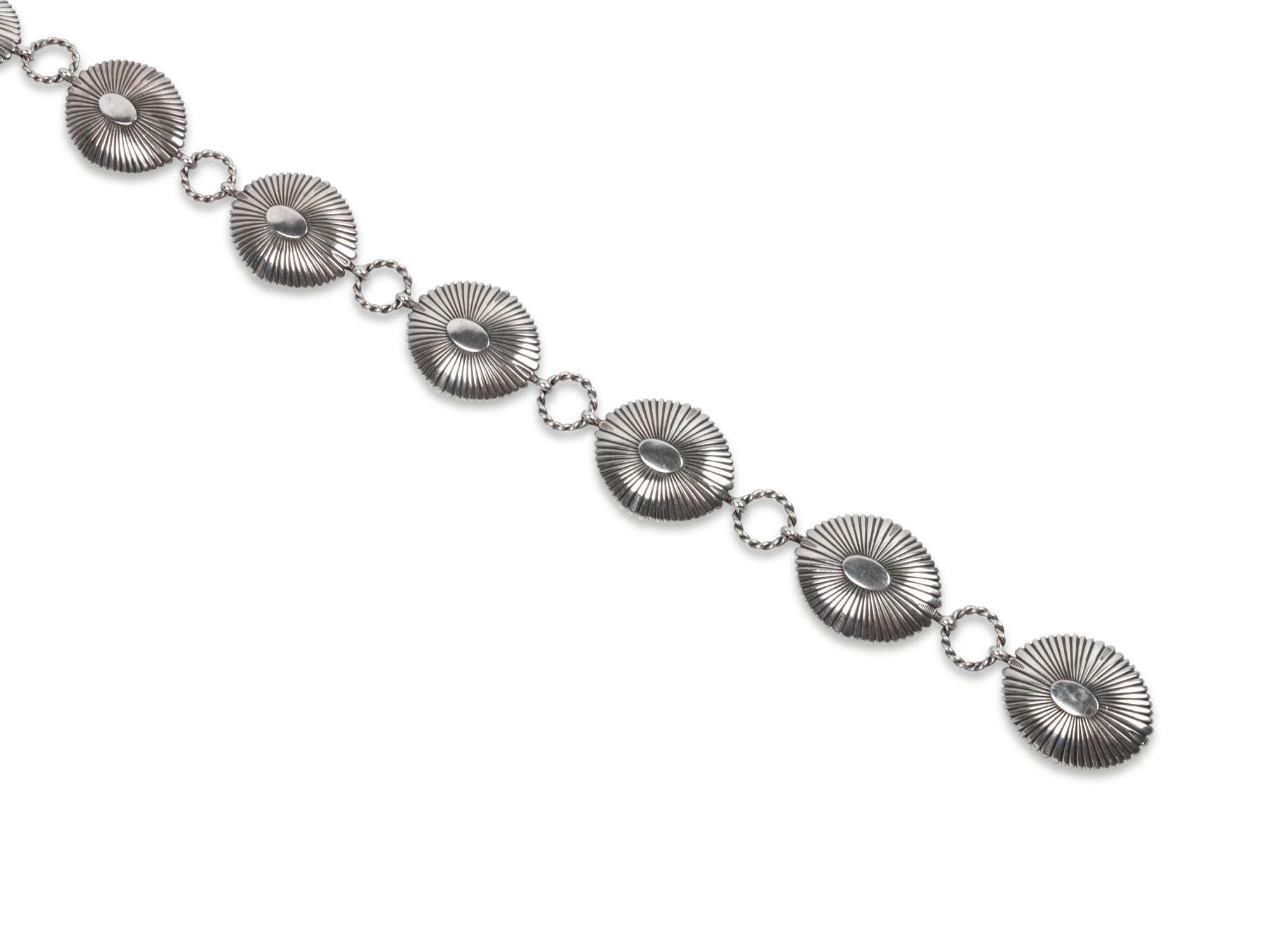 Sterling Silver Link Concha Belt