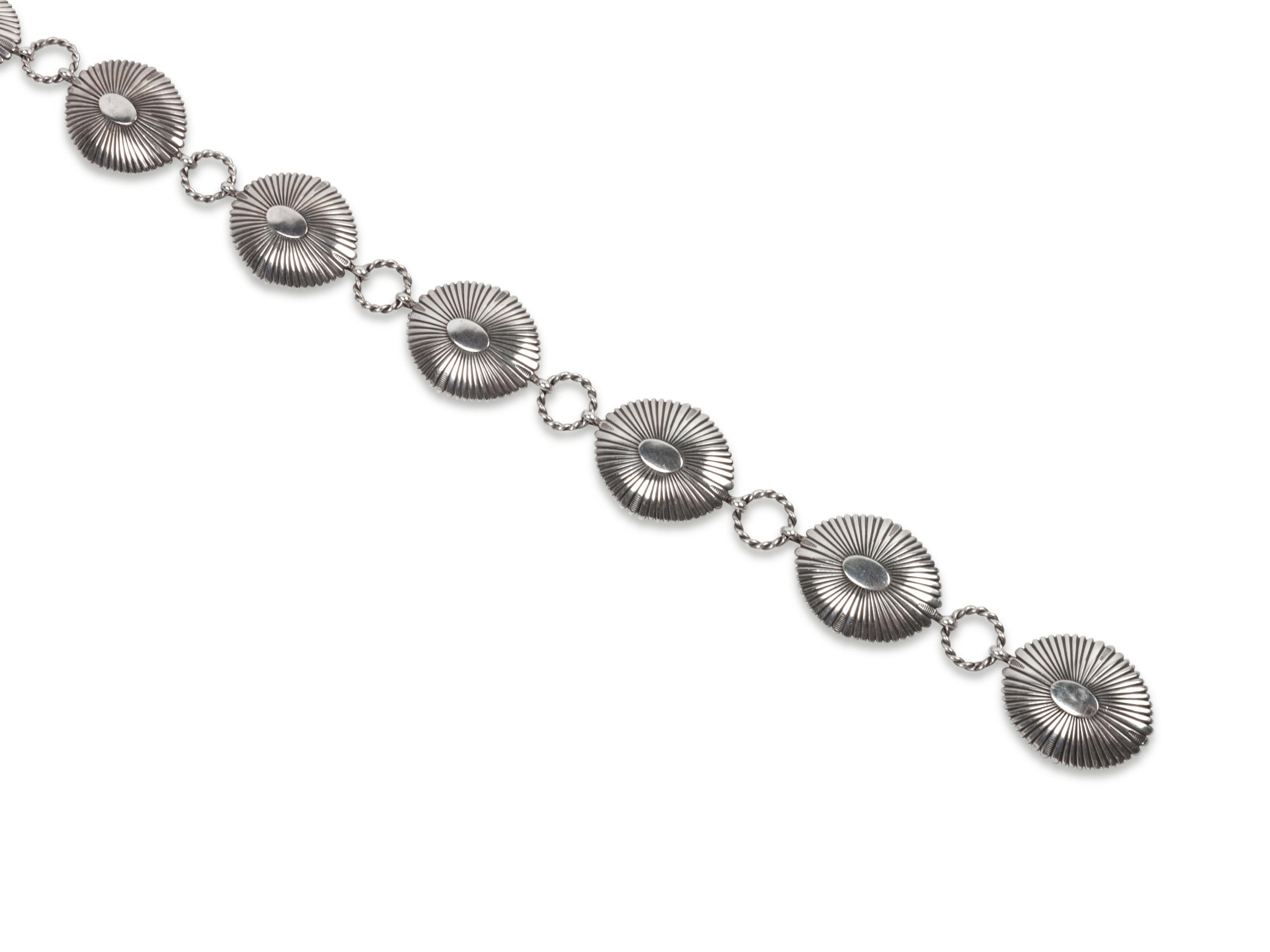 Sterling Silver Link Concha Belt