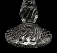 A Pair of Baccarat Bambous Molded Glass Candlesticks