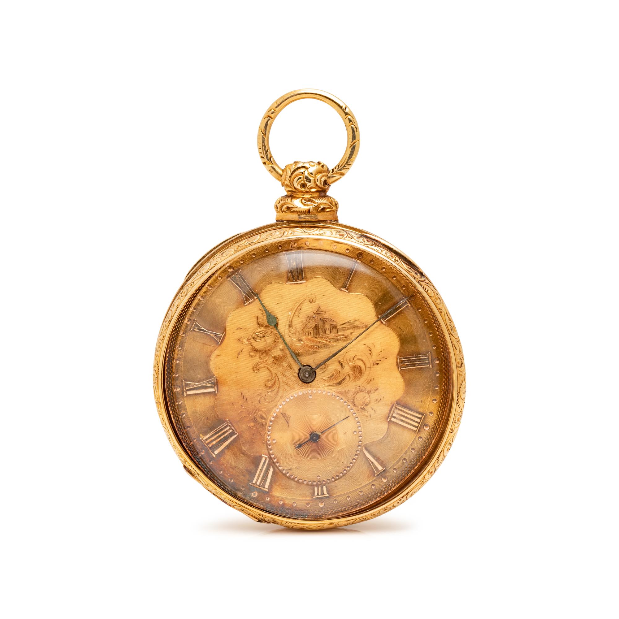 GOLD-FILLED OPEN FACE POCKET WATCH