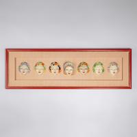 Clarice Cliff (English, 1899–1972) — Collection of Seven Masks