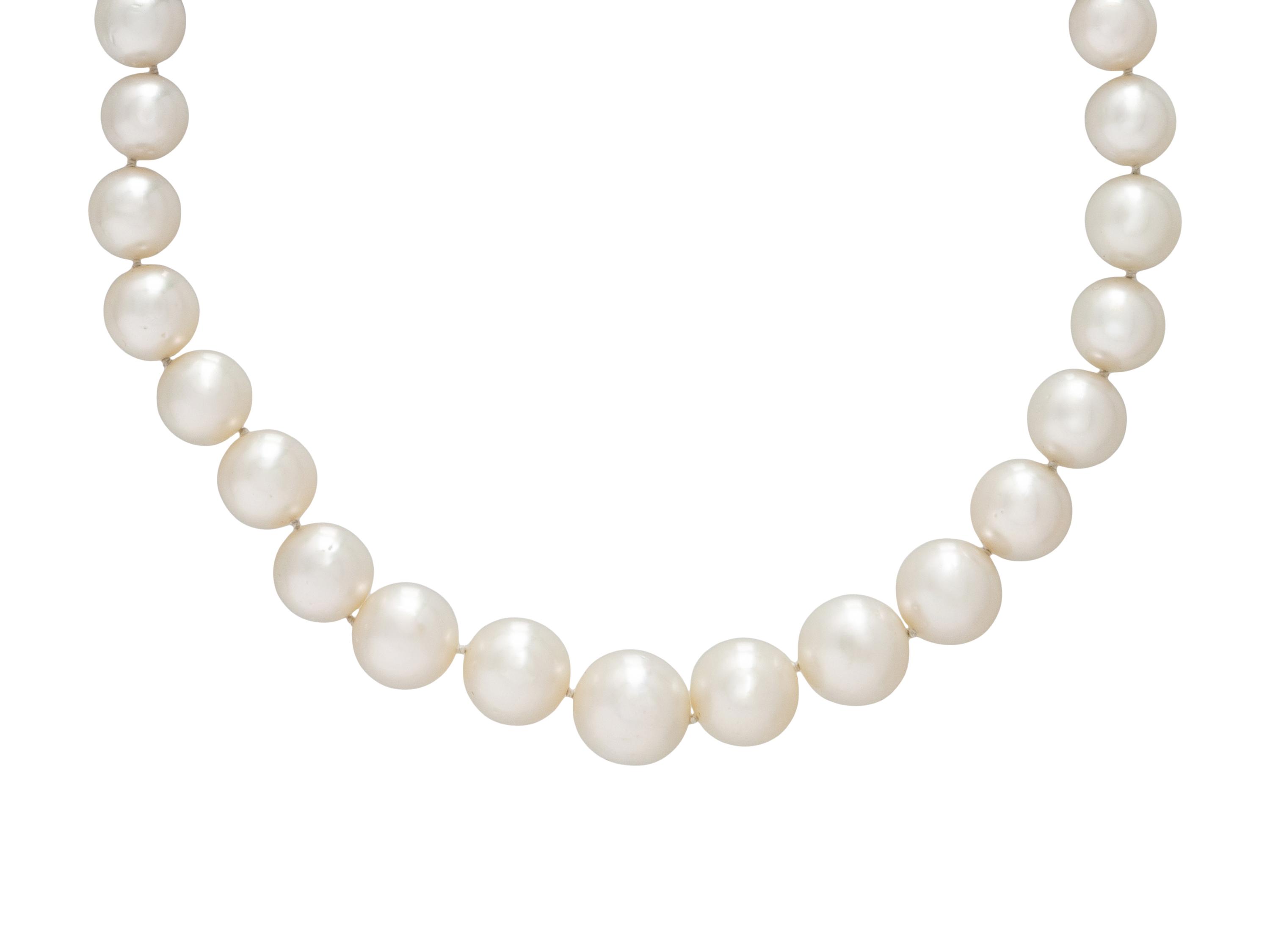CULTURED PEARL AND DIAMOND NECKLACE