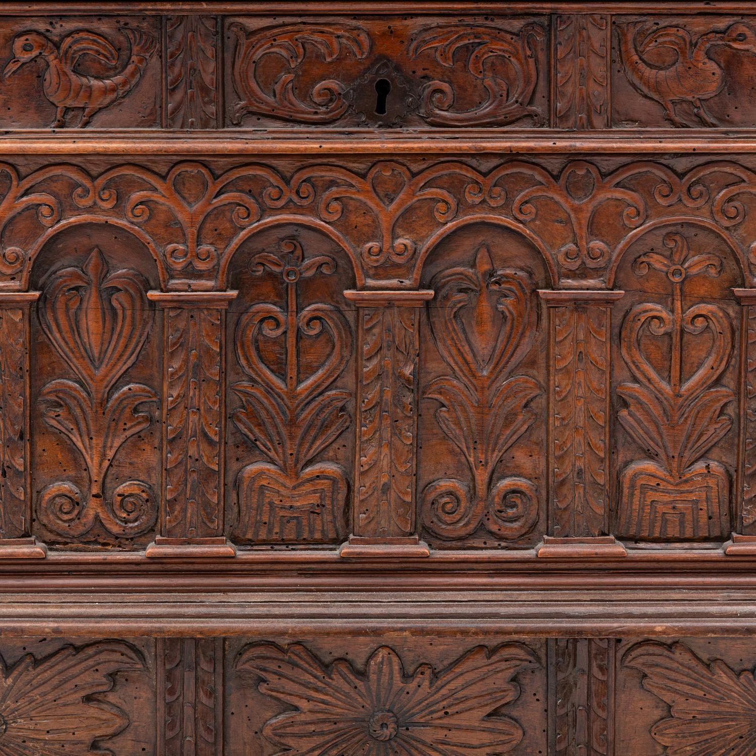 An Italian Walnut Cassone