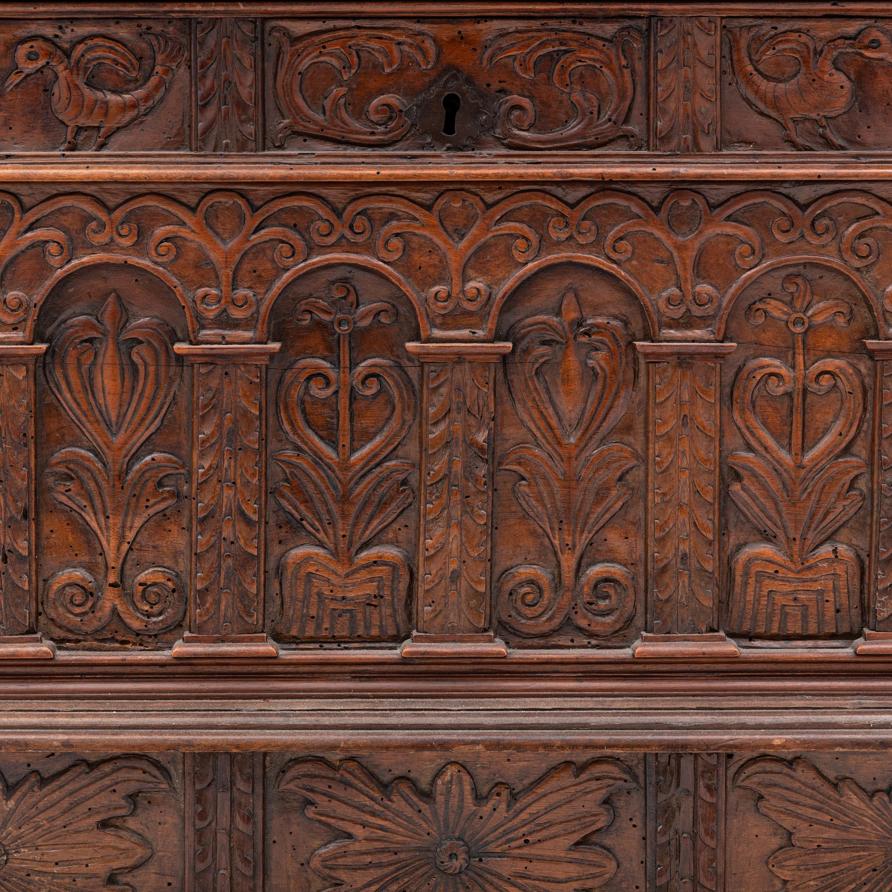 An Italian Walnut Cassone
