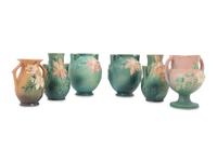 Seventeen Roseville Pottery Articles