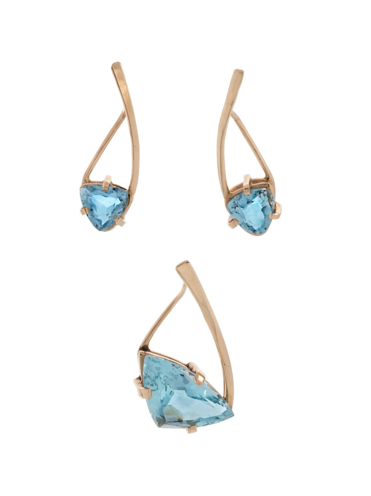 COLLECTION OF AQUAMARINE JEWELRY