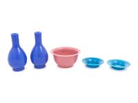 Five Chinese Peking Glass Wares