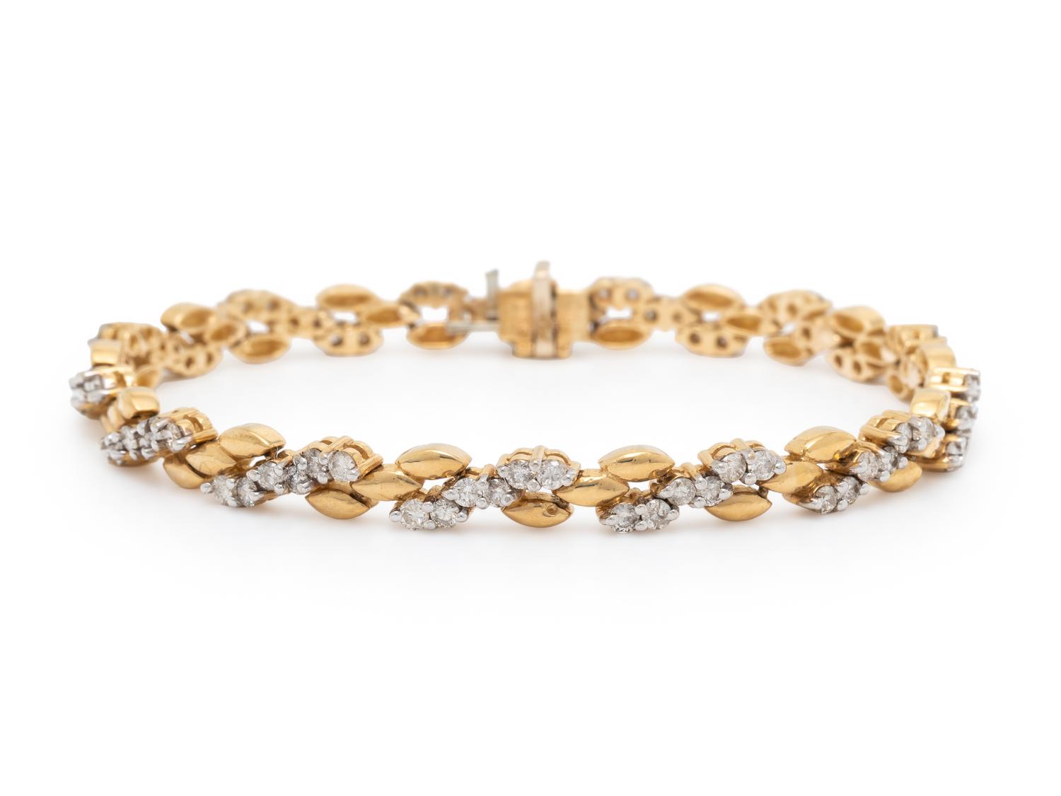 YELLOW GOLD AND DIAMOND BRACELET