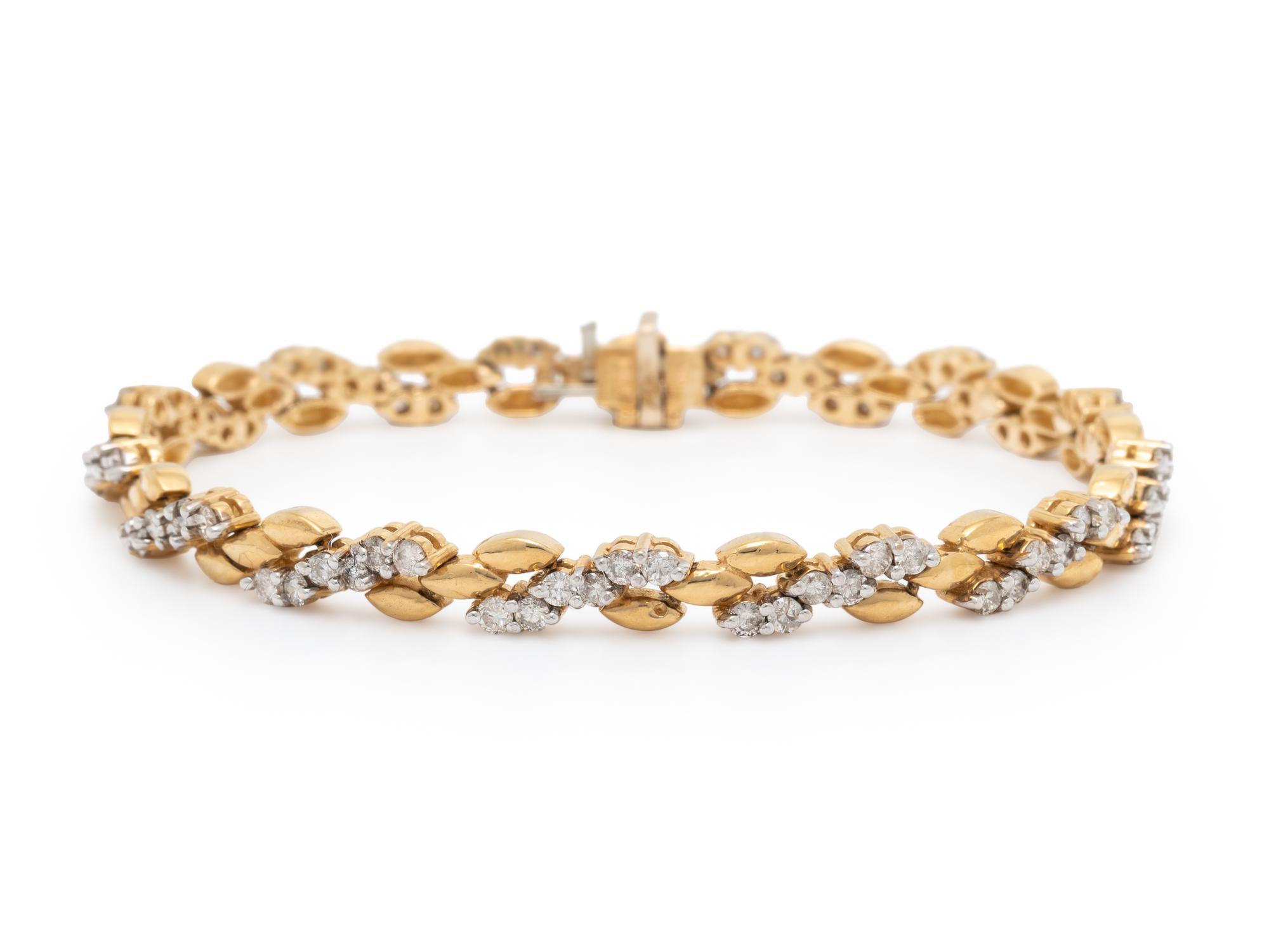 YELLOW GOLD AND DIAMOND BRACELET