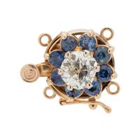 DIAMOND AND SAPPHIRE CLASP