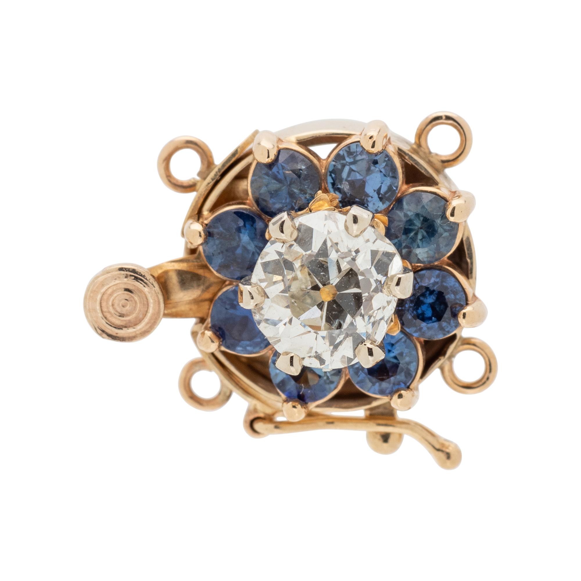 DIAMOND AND SAPPHIRE CLASP