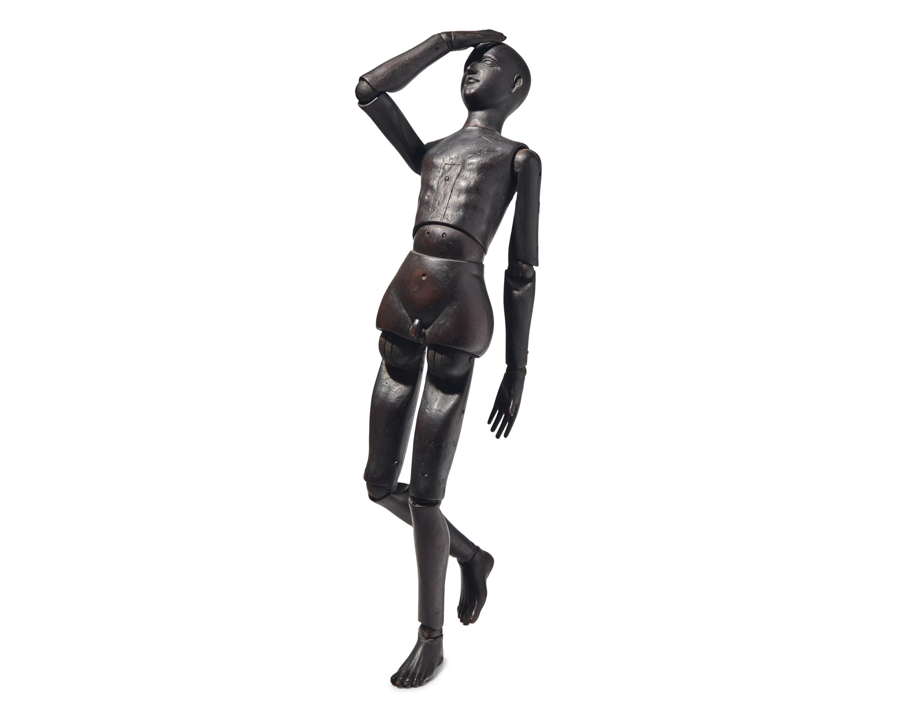 A Rare French Anatomically Correct Articulated Artist Mannequin
