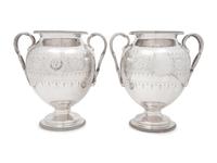 A Pair of English Silver-Plate Wine Coolers