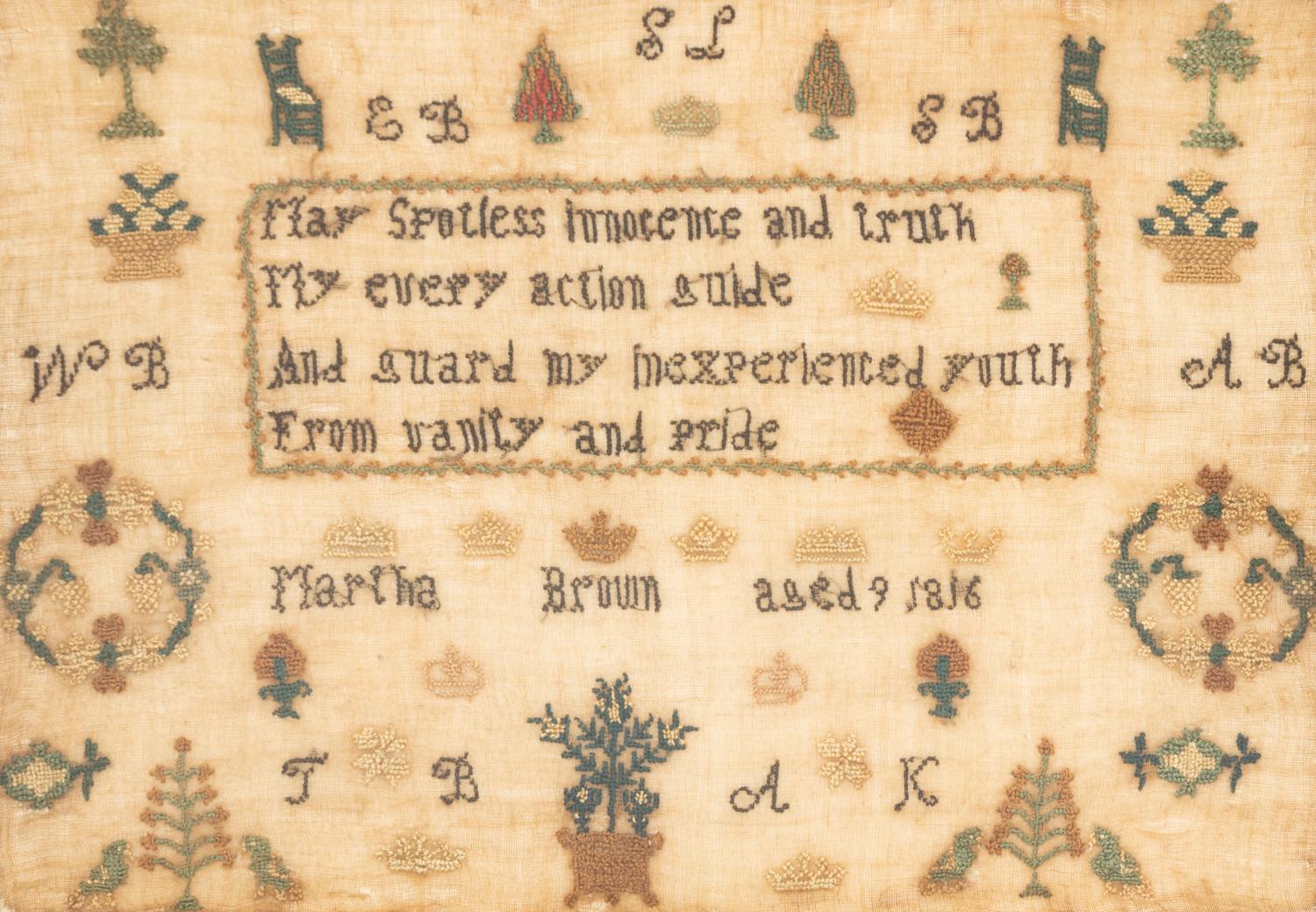 A Group of Three English Needlework Samplers