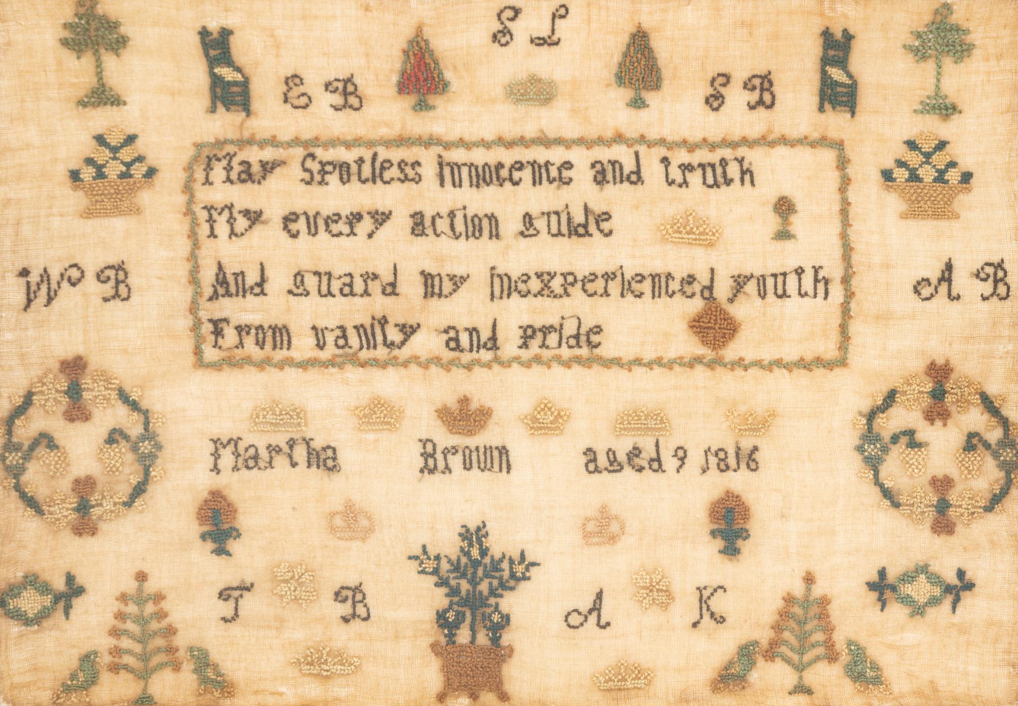 A Group of Three English Needlework Samplers