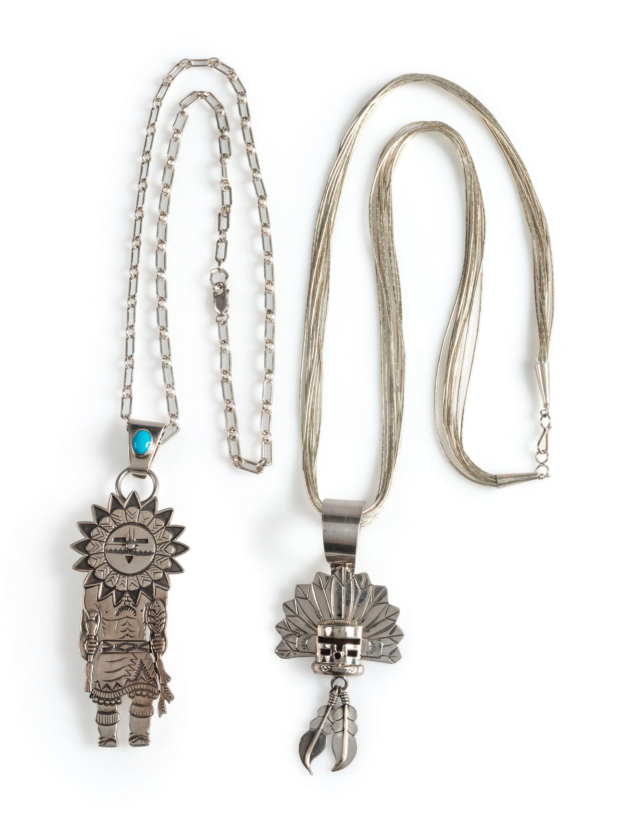 Navajo Sterling Silver Katsina Pendants