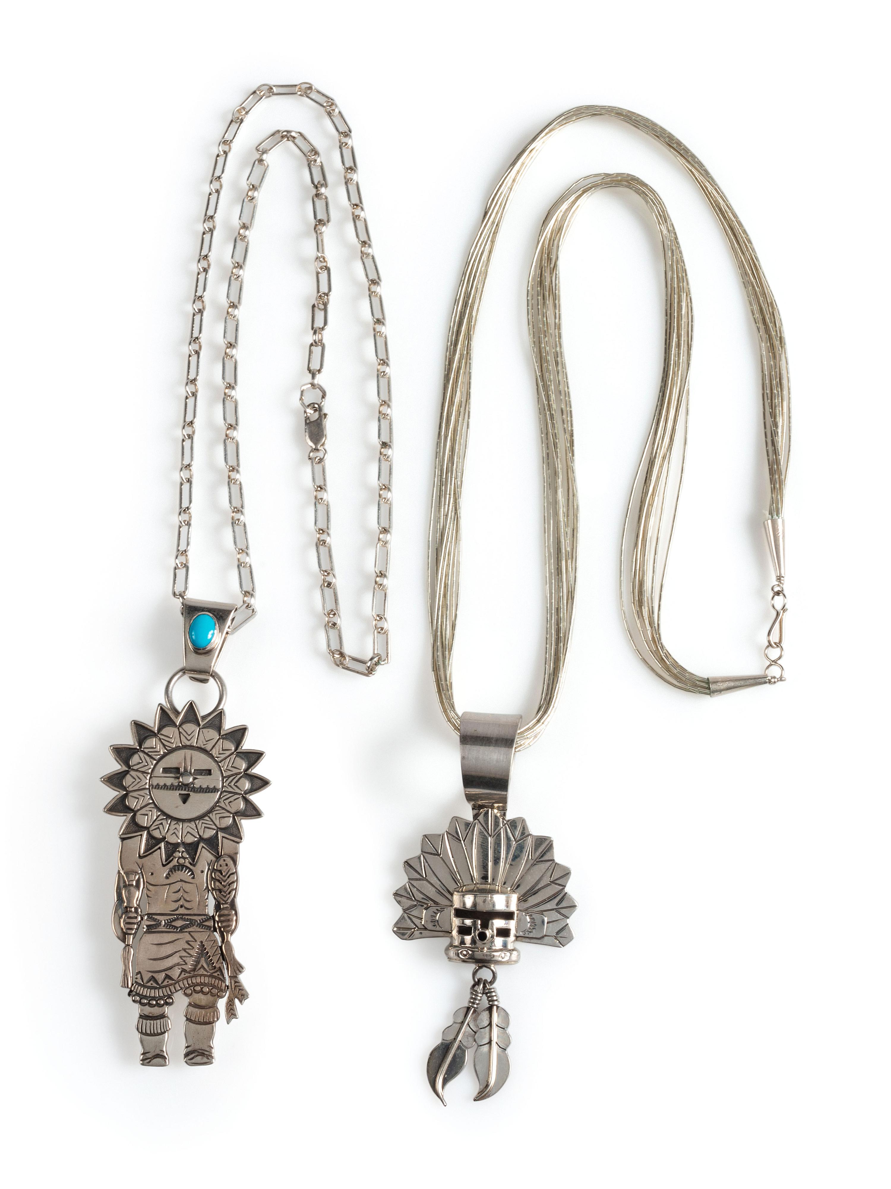Navajo Sterling Silver Katsina Pendants