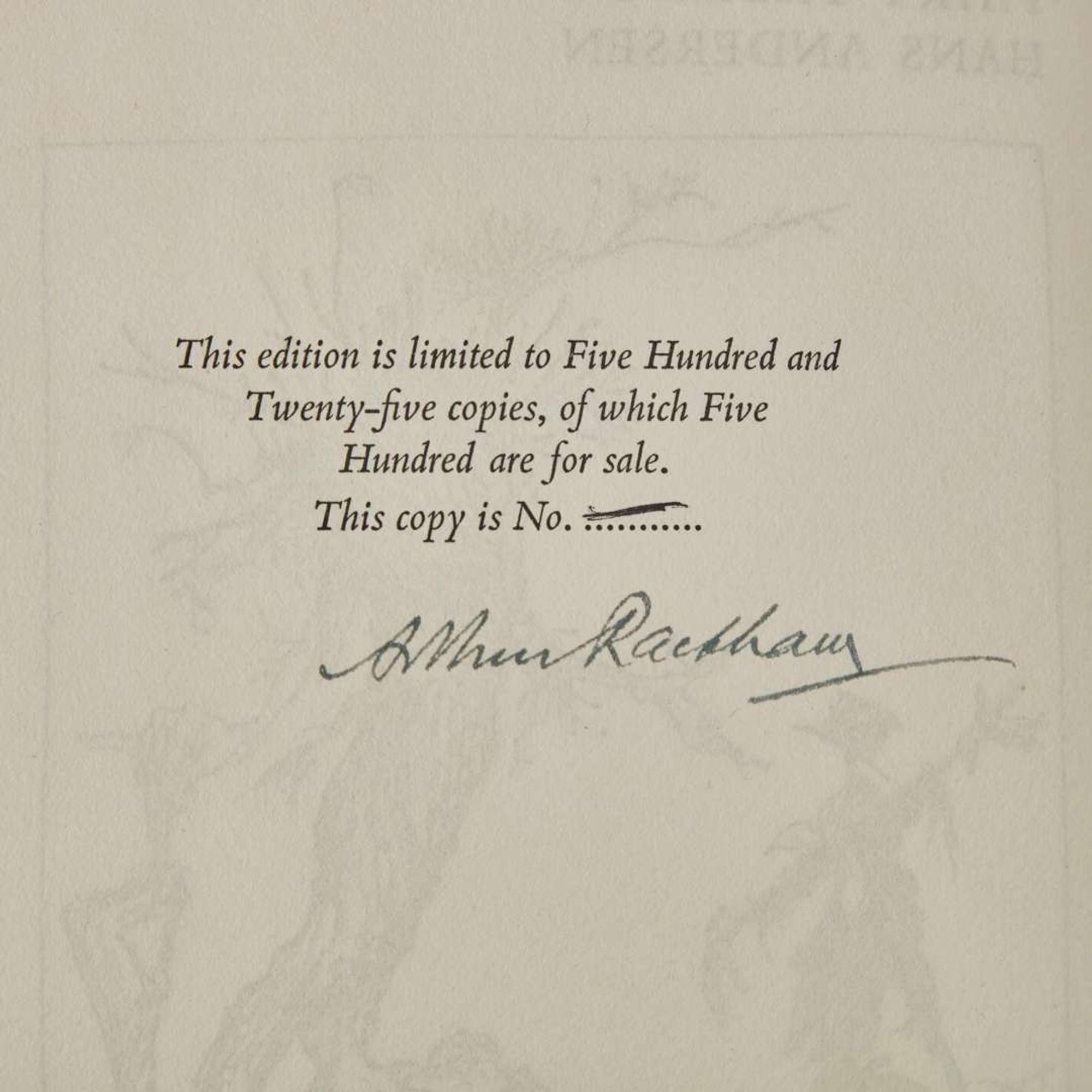 [Children's & Illustrated] [Rackham, Arthur] Andersen, Hans (Christian) Fairy Tales