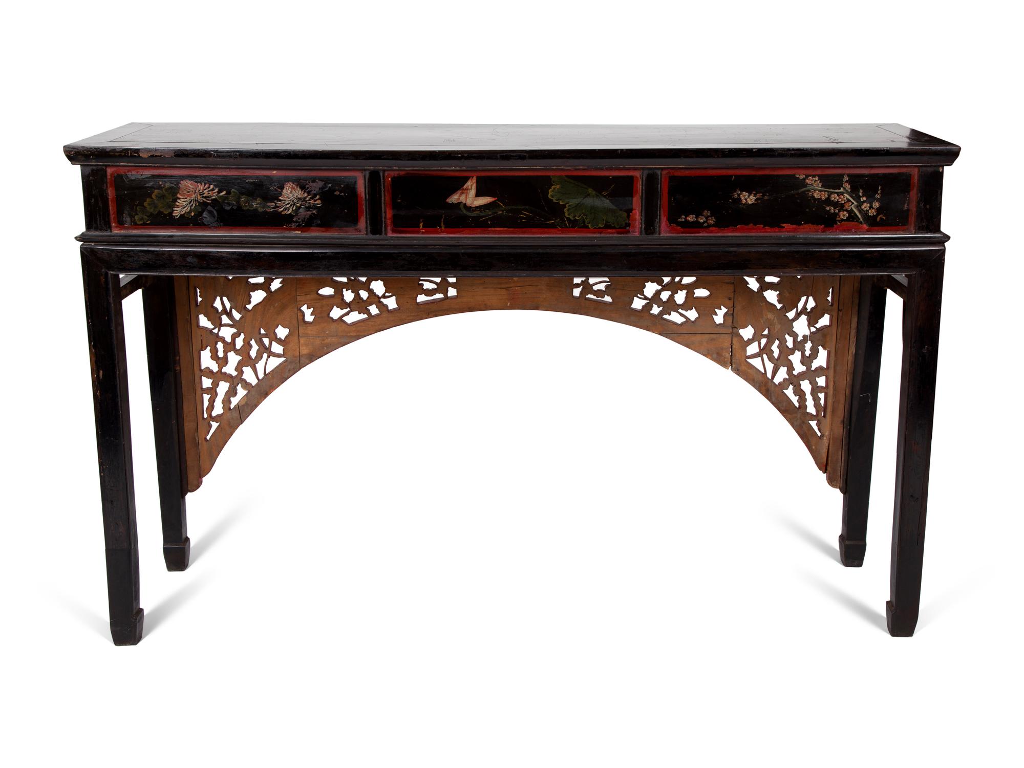 A Chinese Hardwood Lacquer and Parcel Gilt Altar Table — EARLY 20TH CENTURY