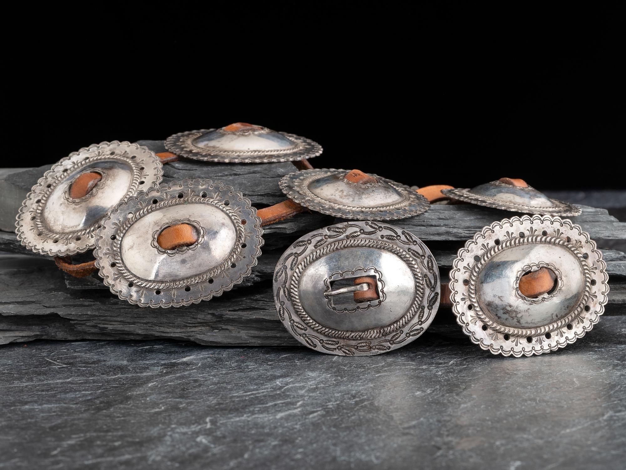 Navajo First Phase Revival Concha Belt, with Earlier Buckle