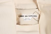 Comme des Garcons Black Faux Leather and Natural Muslin Tunic, 1990-2000s
