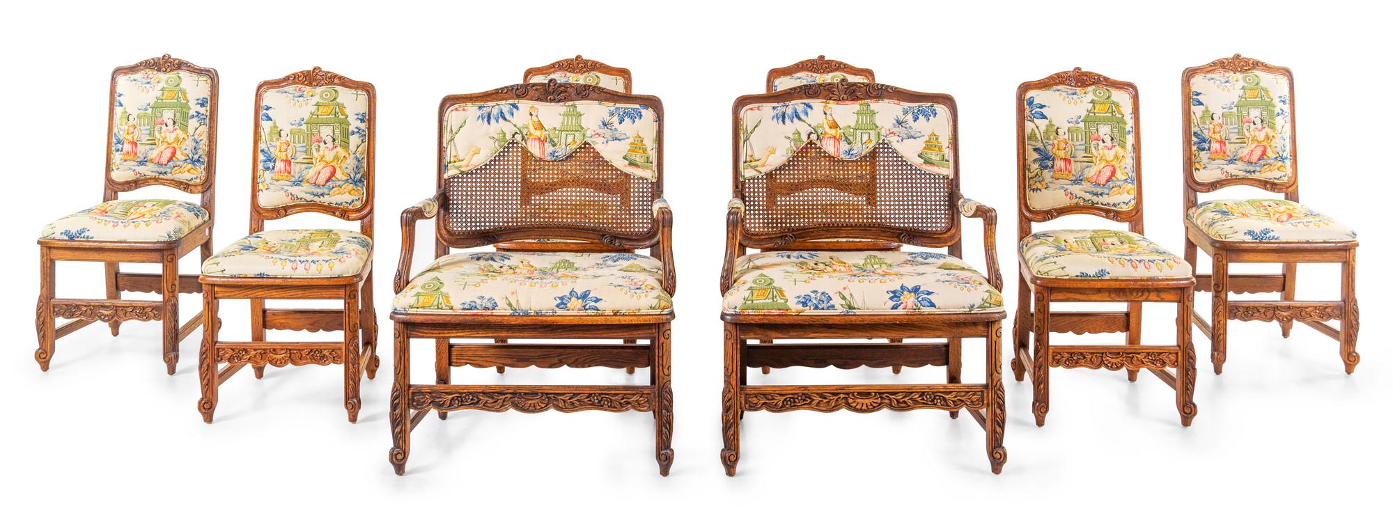A Set of French Provincial Style Dining Chairs 20TH CENTURY…