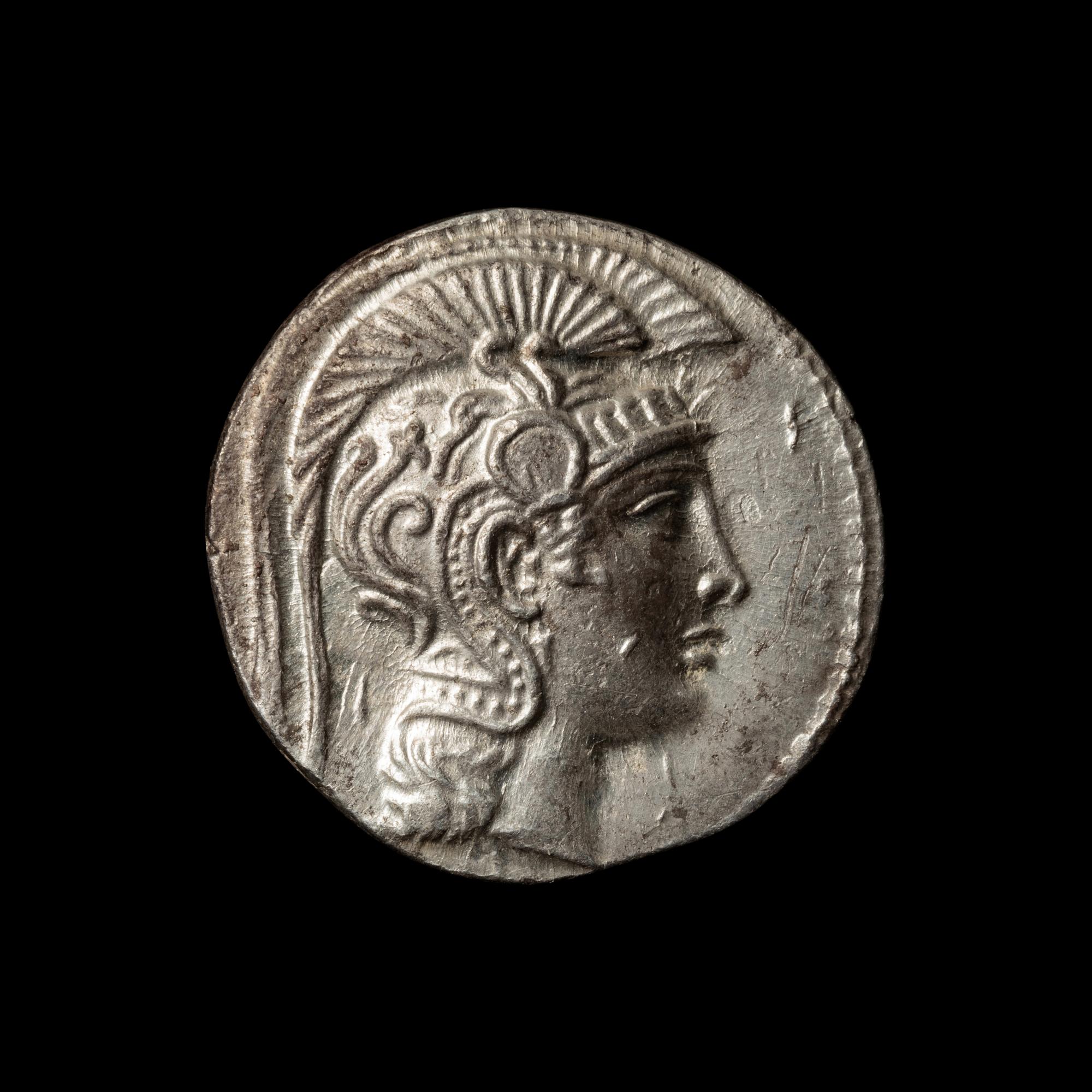 [ANCIENTS] ATTICA. Athens. Honoring Antiochus IV Epiphanes (c. 160 BC). Ar Tetradrachm. (16.9 g, 30mm).