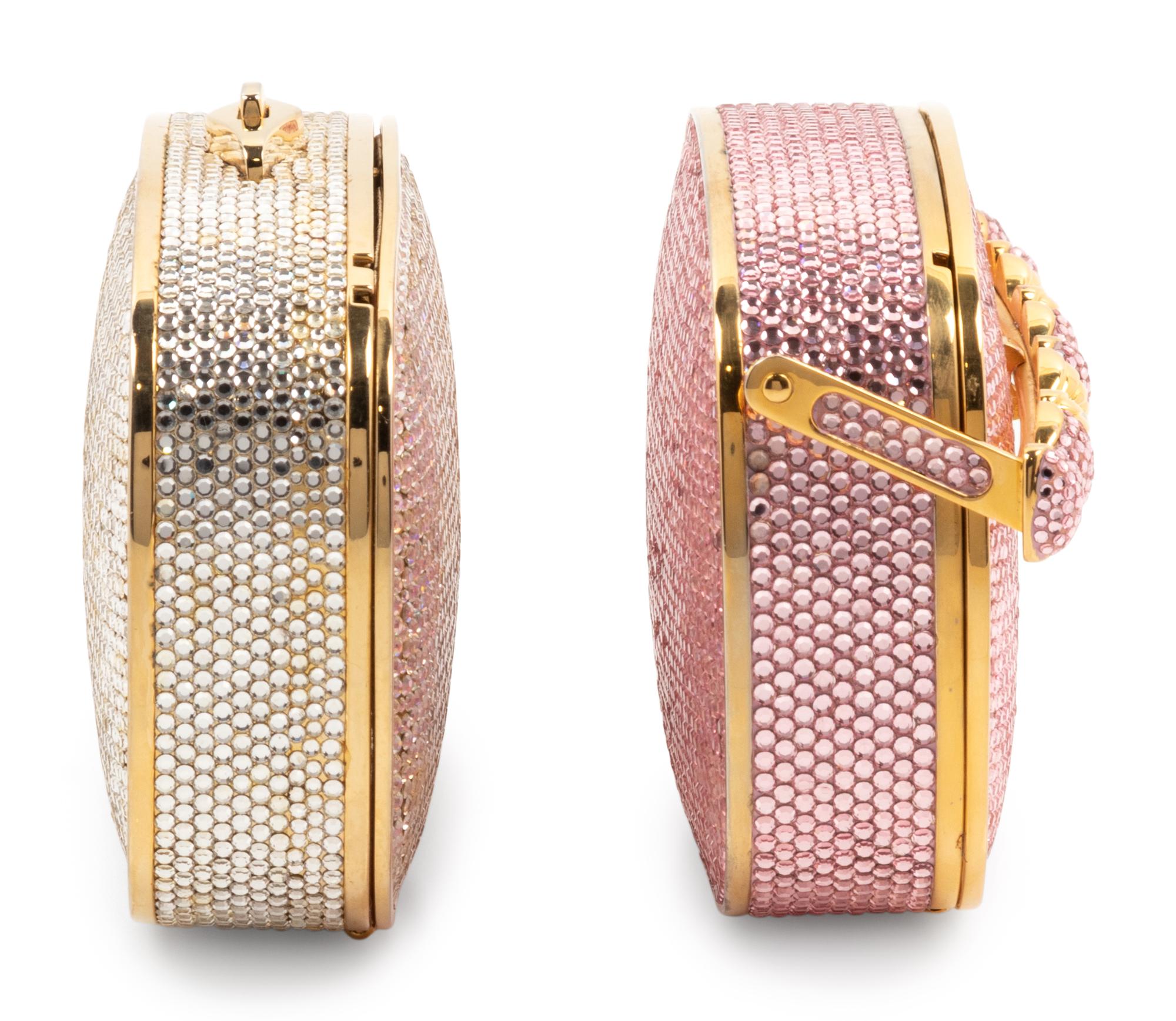Two Judith Leiber Pill Box Minaudière Bags
