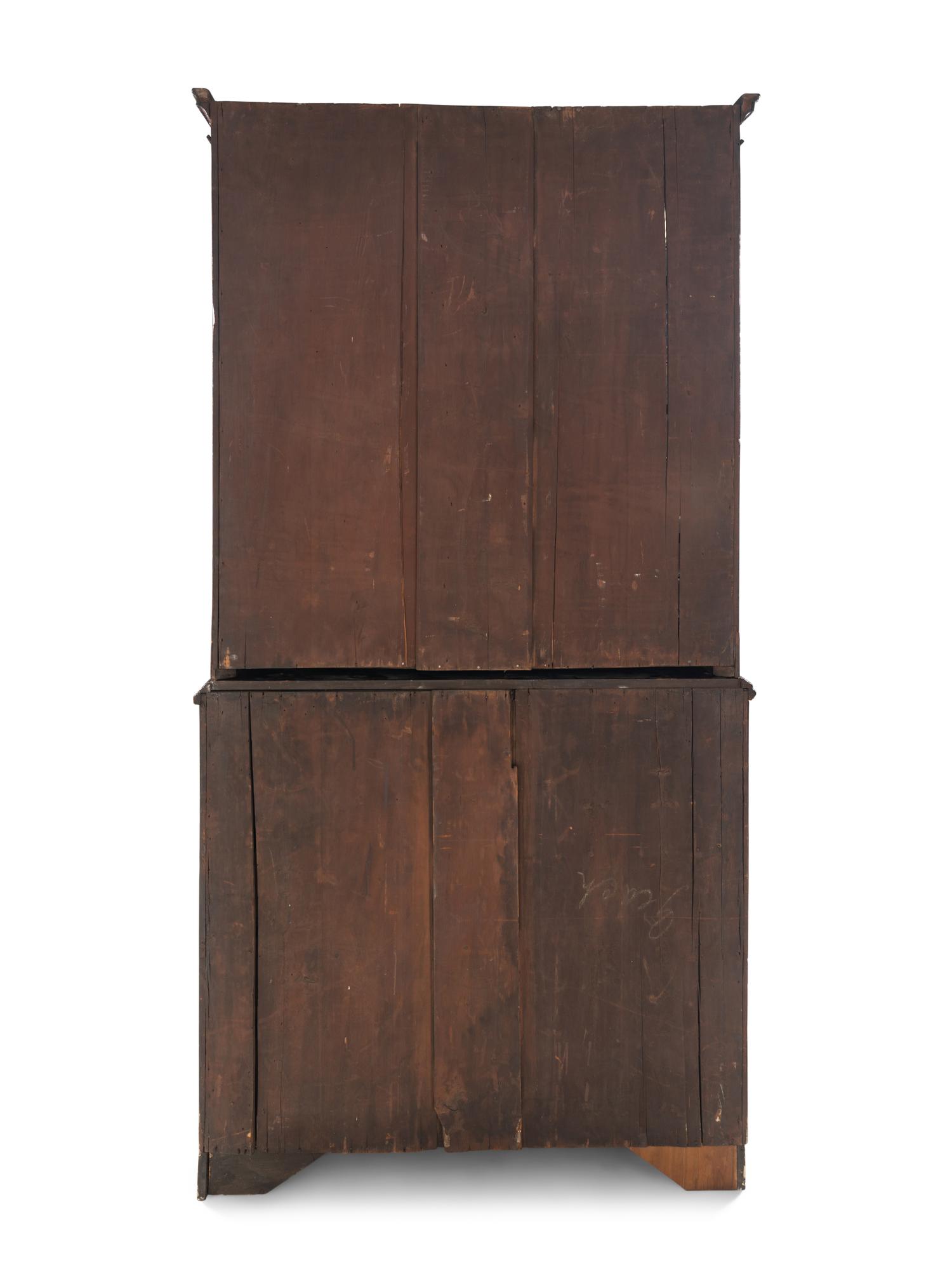 A George III Mahogany Bureau Bookcase