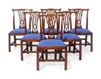 A Set of Six George III Mahogany Dining Chairs