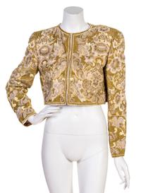 A Bill Blass Gold Sequin Bolero, Size 10.
