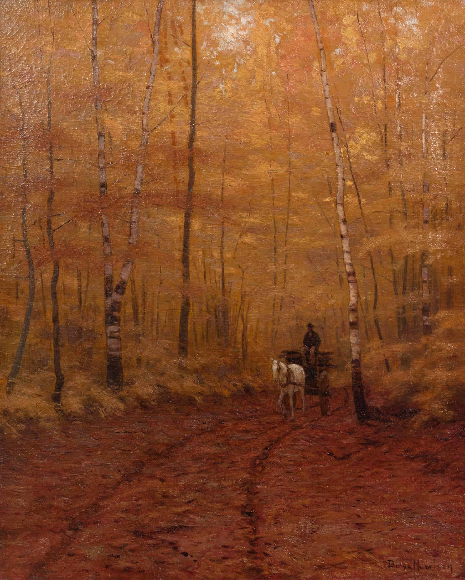 Wagon in Fall Landscape