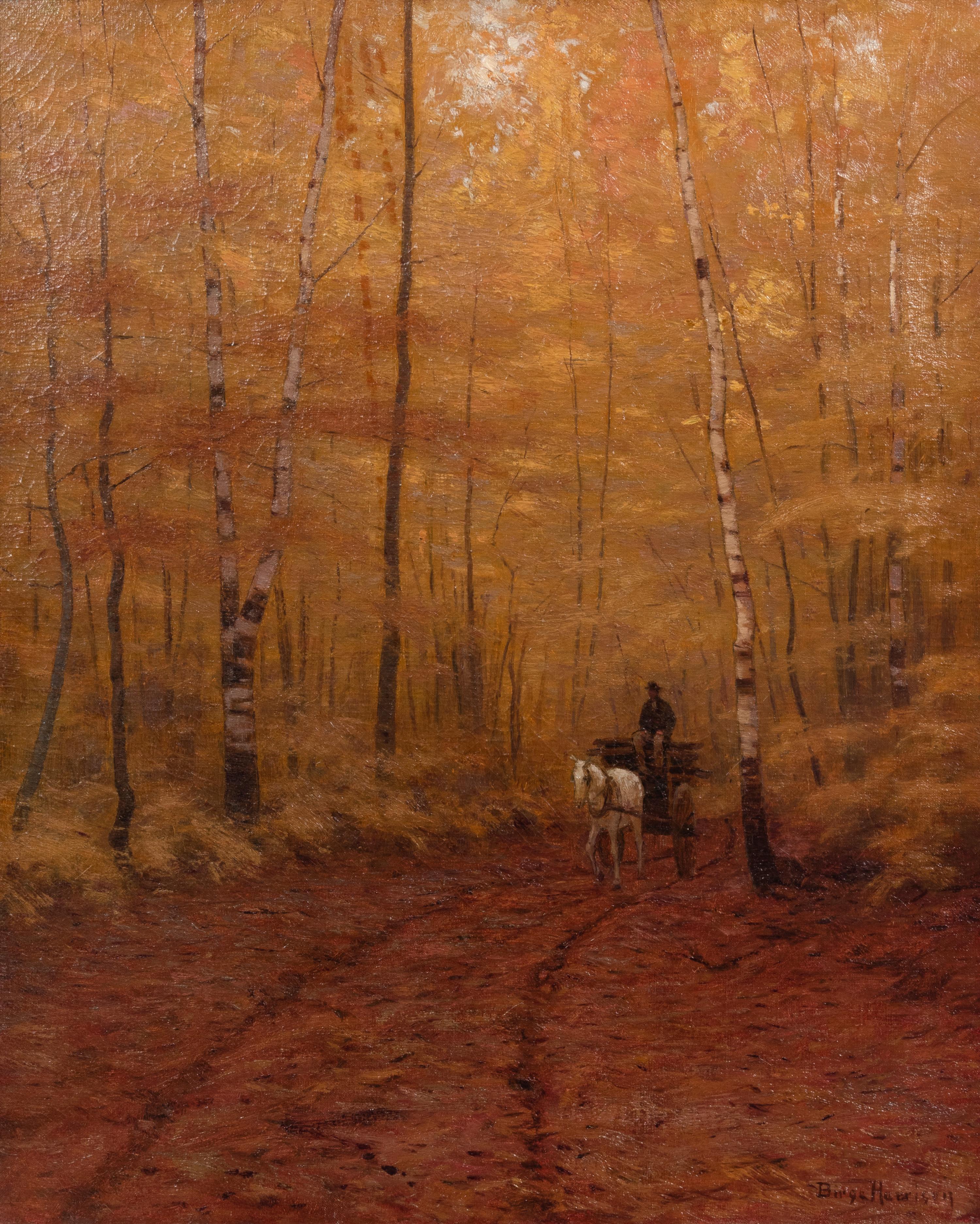 Wagon in Fall Landscape