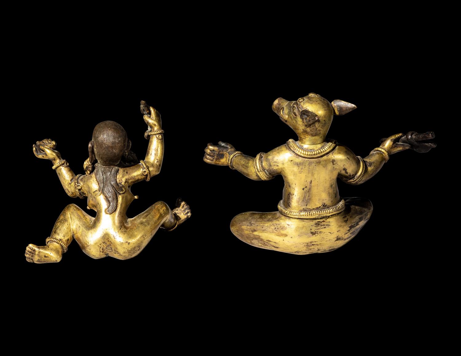 A Gilt Bronze Figural Group