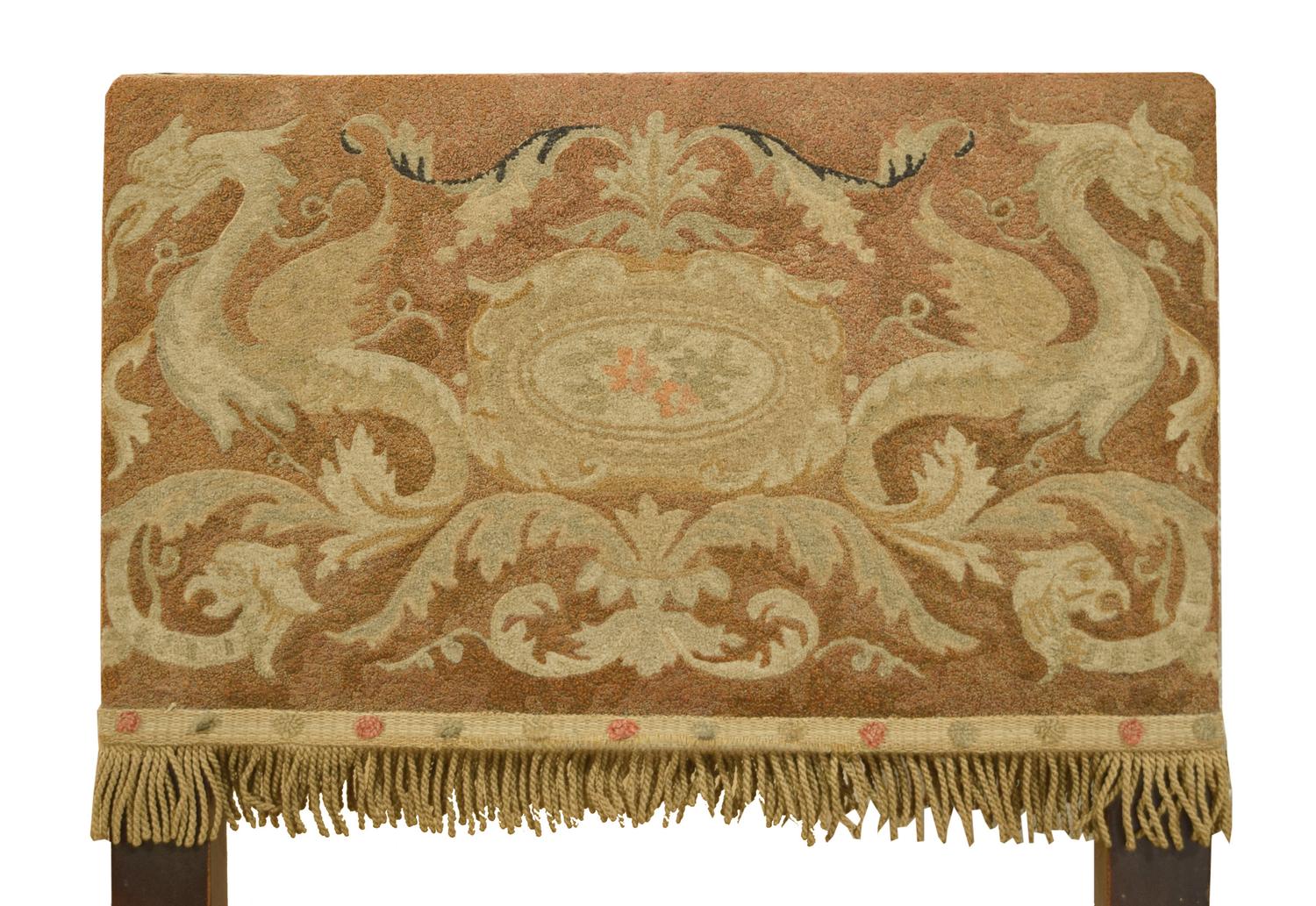 A Set of Twelve Tudor Style Dining Chairs 21" W x 18" D x 41" H — England, Circa 1920