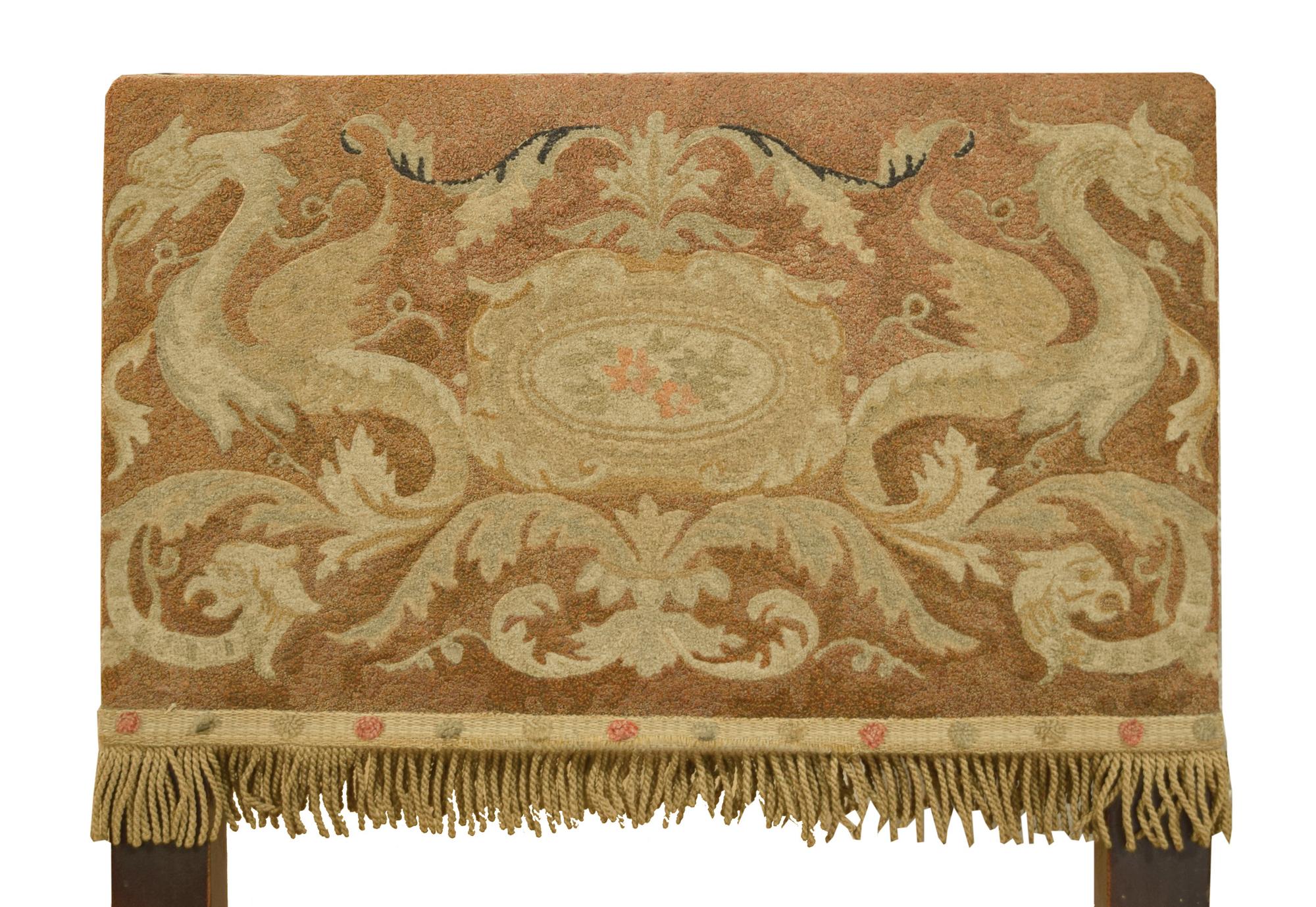 A Set of Twelve Tudor Style Dining Chairs 21" W x 18" D x 41" H — England, Circa 1920