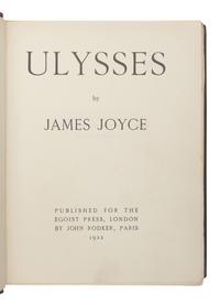 JOYCE, James (1882-1941). Ulysses . London: Printed for the Egoist Press, London by John Rodker, Paris, 1922.